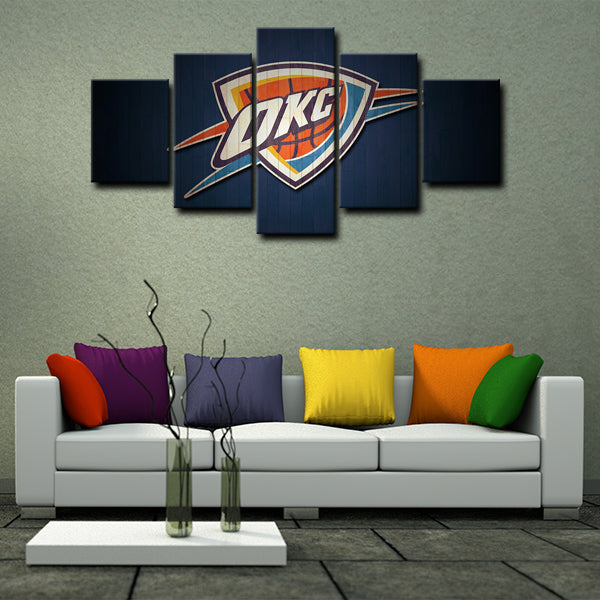 Oklahoma City Thunder Team Canvas Wall Art