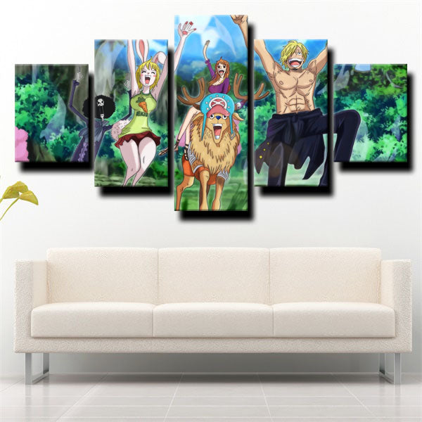 One Piece All Members Jump Canvas Wall Art