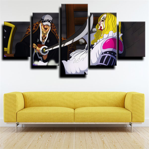 One Piece Basil Hawkins Black Canvas Wall Art