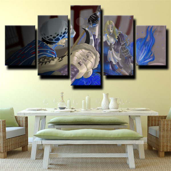 One Piece Basil Hawkins Gray Canvas Wall Art