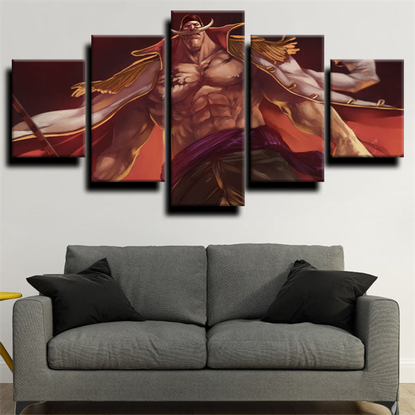 One Piece Edward Newgate Red Canvas Wall Art