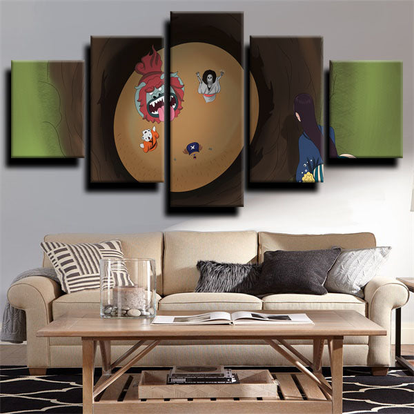 One Piece Five Characters Canvas Wall Art