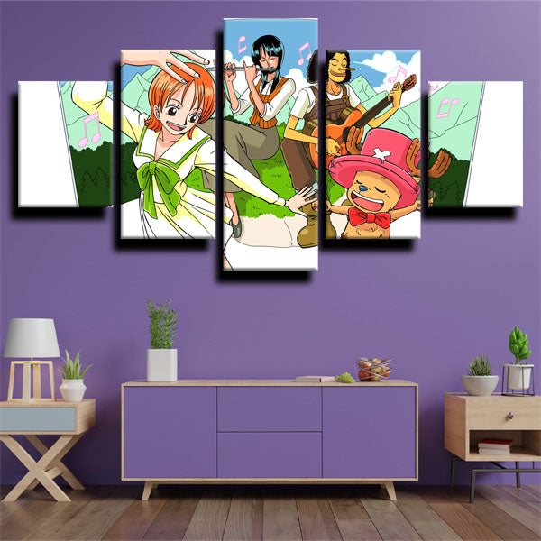 One Piece Four Characters Canvas Wall Art