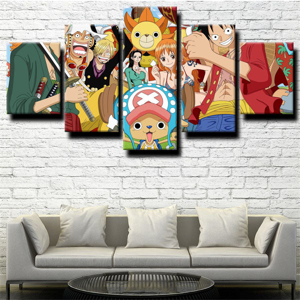 One Piece Full Members Canvas Wall Art