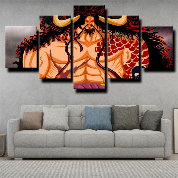 One Piece Kaido Angry Canvas Wall Art