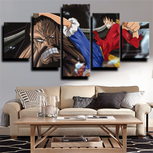 One Piece Kaido And Monkey D. Luffy Canvas Wall Art