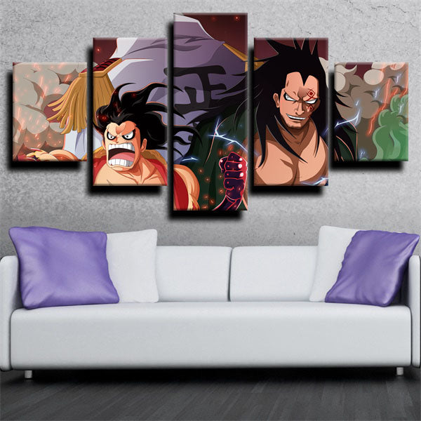 One Piece Monkey D. Dragon And Monkey D. Luffy Canvas Wall Art