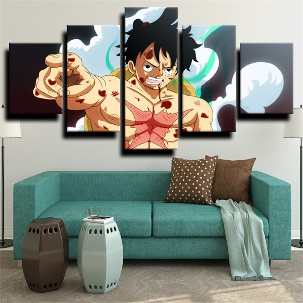 One Piece Monkey D. Luffy Bleeding Canvas Wall Art One Piece Monkey D. Luffy Bleeding Canvas Wall Art