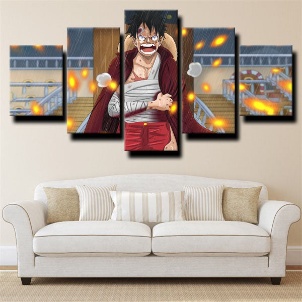 One Piece Monkey D. Luffy Injured Canvas Wall Art