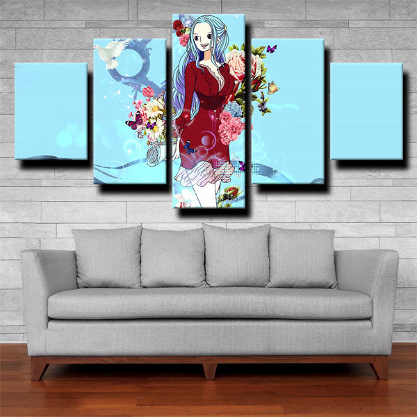 One Piece Nefertari Vivi Blue Canvas Wall Art