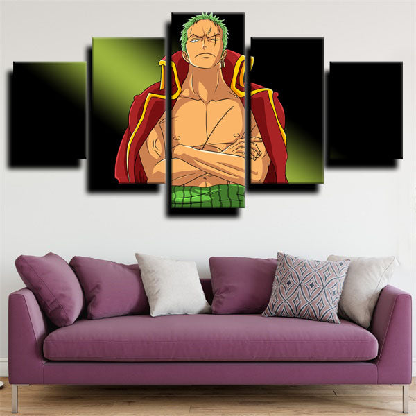 One Piece Roronoa Zoro Black Canvas Wall Art