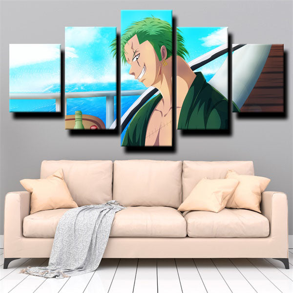 One Piece Roronoa Zoro Green Hair Canvas Wall Art
