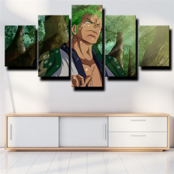 One Piece Roronoa Zoro Trees Canvas Wall Art
