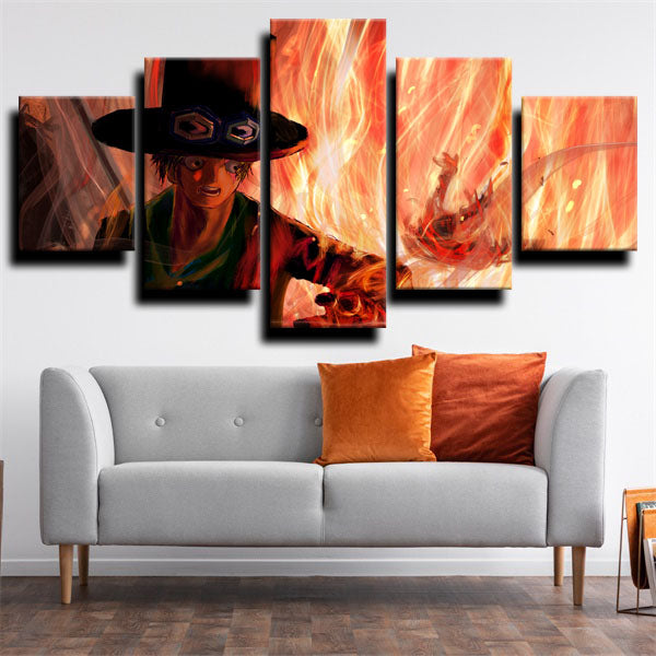 One Piece Sabo Big Hat Canvas Wall Art