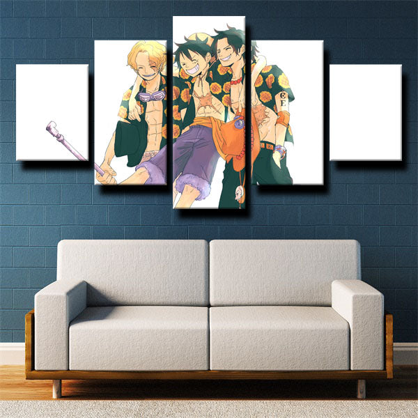 One Piece Sabo White Canvas Wall Art