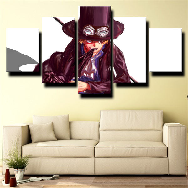 One Piece Sabo White Canvas Wall Art