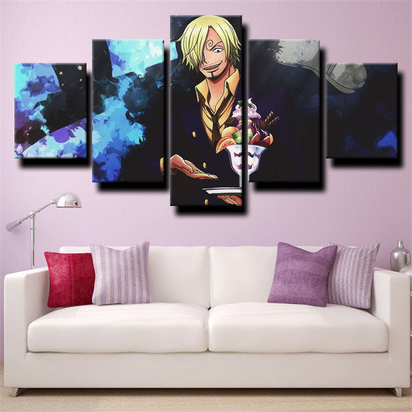One Piece Sanji Fruit Ice Cream Canvas Wall Art