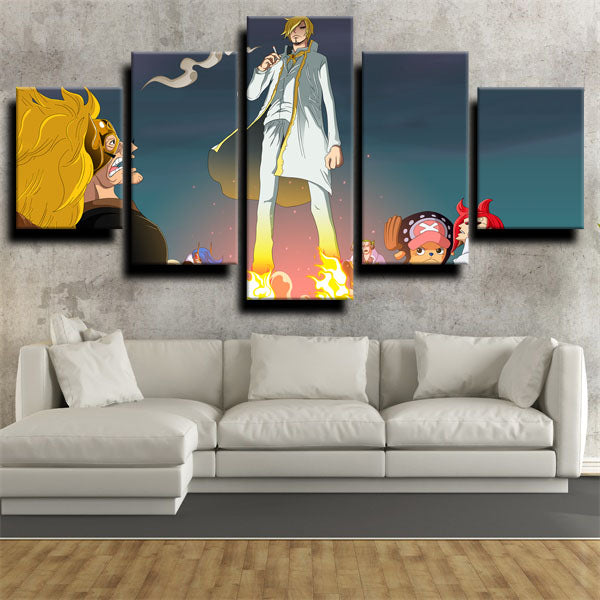 One Piece Sanji Smoking Canvas Wall Art