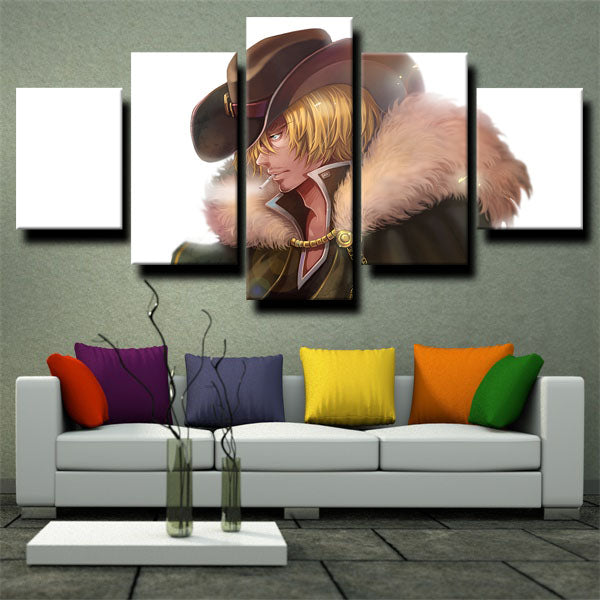 One Piece Sanji White Canvas Wall Art