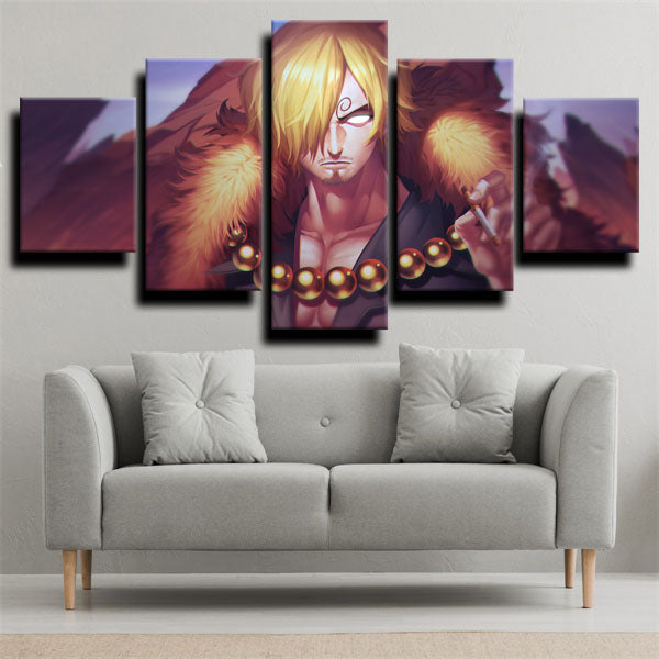 One Piece Sanji Yellow Hair Canvas Wall Art
