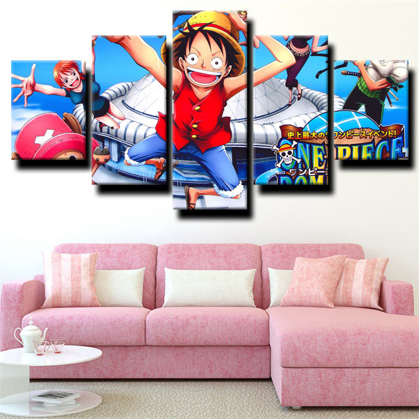 One Piece Straw Hat Luffy Big Smile Canvas Wall Art