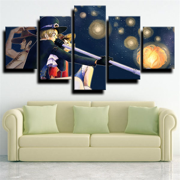 One Piece Three Characters Canvas Wall Art