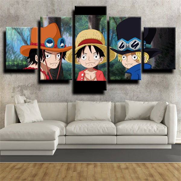 One Piece Three Characters Canvas Wall Art