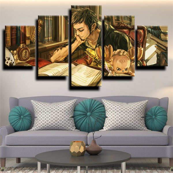 One Piece Tony Tony Chopper And Trafalgar Law Canvas Wall Art