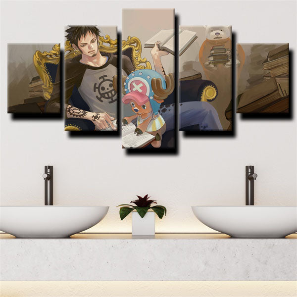 One Piece Tony Tony Chopper Gray Canvas Wall Art
