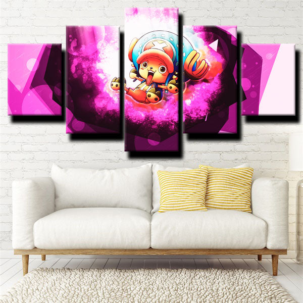 One Piece Tony Tony Chopper Purple Canvas Wall Art