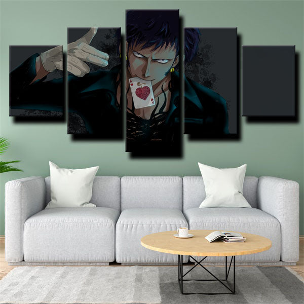 One Piece Trafalgar Law Black Canvas Wall Art