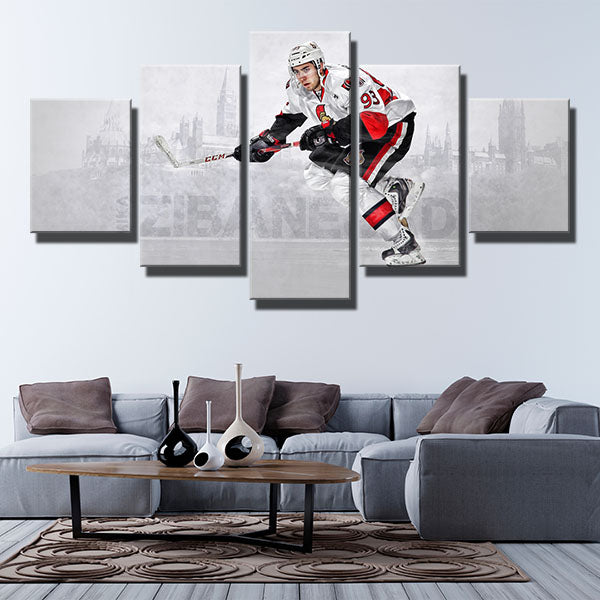 Ottawa Senators Centre Mika Zibanejad Canvas Wall Art