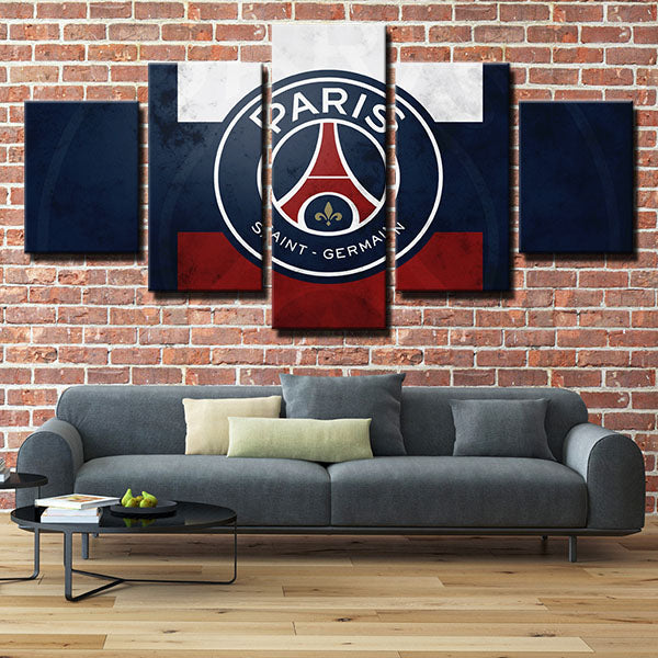 Paris Saint-Germain Fc Emblem Canvas Wall Art