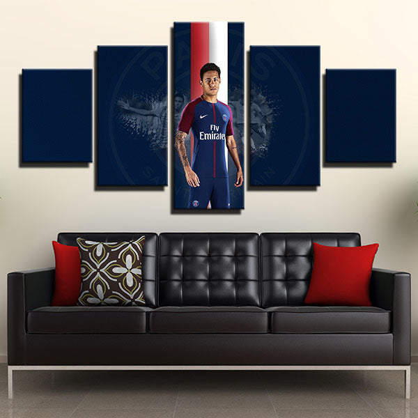 Paris Saint-Germain Fc Forward Neymar Simple Canvas Wall Art