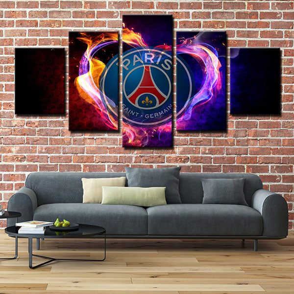 Paris Saint-Germain Fc Magic Emblem Canvas Wall Art