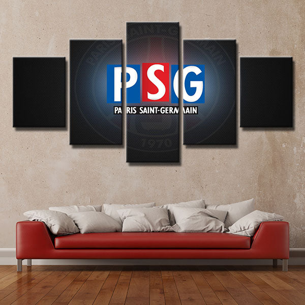 Paris Saint-Germain Fc Old Logo Canvas Wall Art