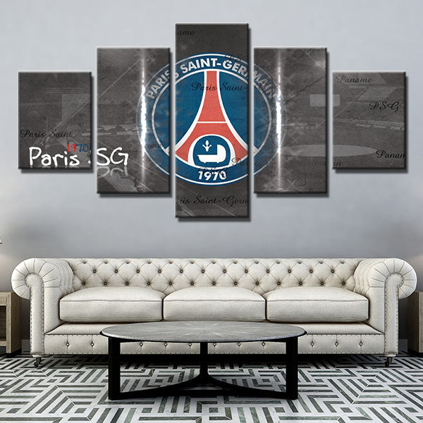 Paris Saint-Germain Fc Sense Of Age Emblem Canvas Wall Art