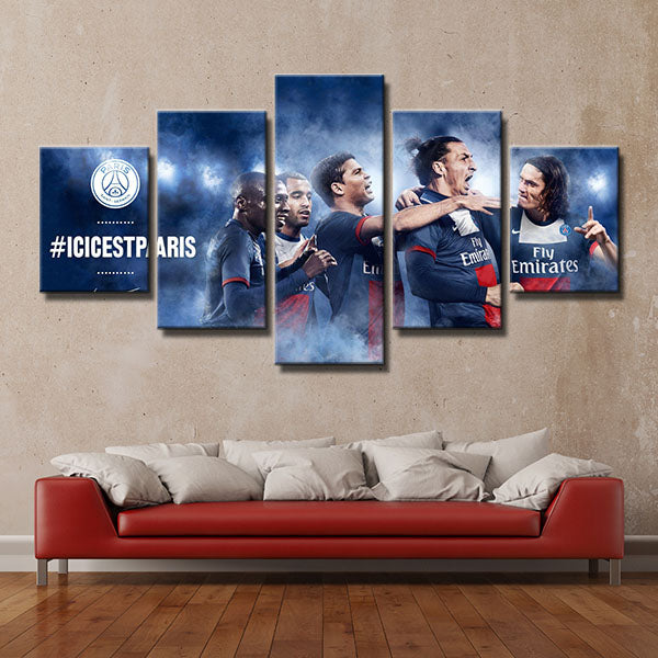 Paris Saint-Germain Fc Team Member Canvas Wall Art