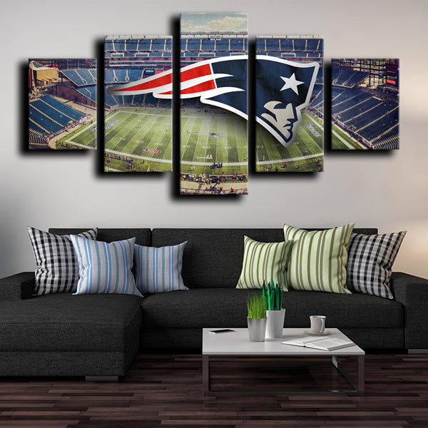 Patriots Logo Emblem Green Canvas Wall Art