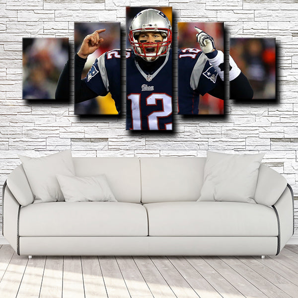 Patriots Quarterback Amazing Tom Brady Canvas Wall Art