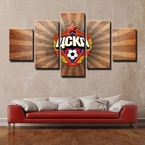 Pfc Cska Moscow Sack Emblem Canvas Wall Art