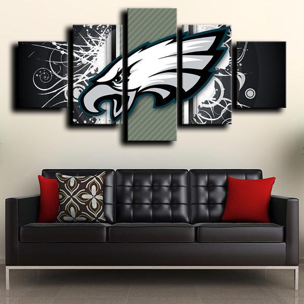 Philadelphia Eagles Logo Black And White Canvas Wall Art Philadelphia Eagles Logo Black And White Canvas Wall Art