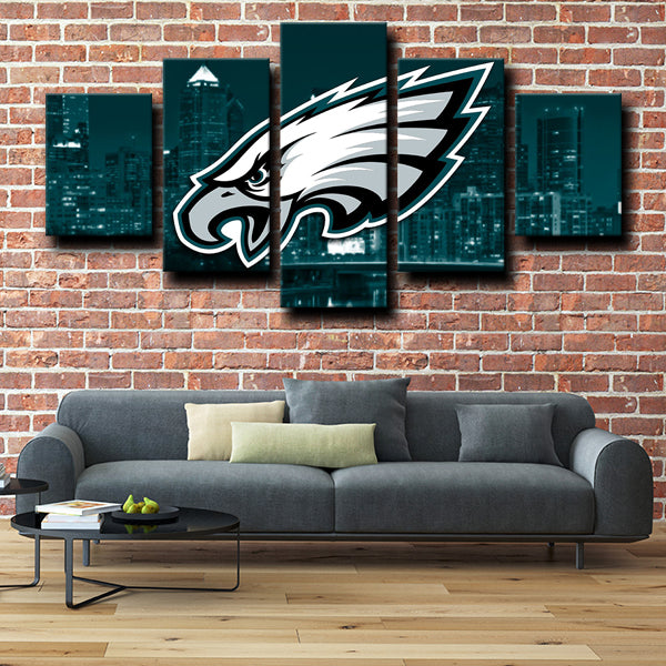 Philadelphia Eagles Logo Dark Canvas Wall Art
