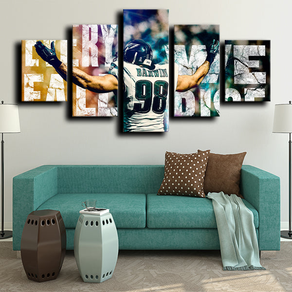 Philadelphia Eagles Outside Linebacker Connor Barwin Canvas Wall Art