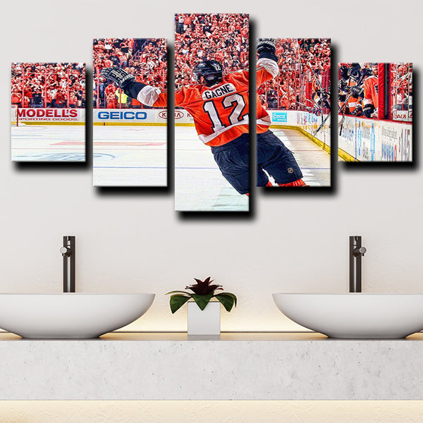 Philadelphia Flyers Left Wing The Kid Gagne Canvas Wall Art