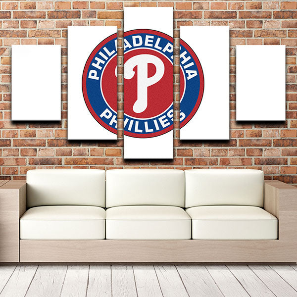 Philadelphia Phillies Circular Symbol Canvas Wall Art
