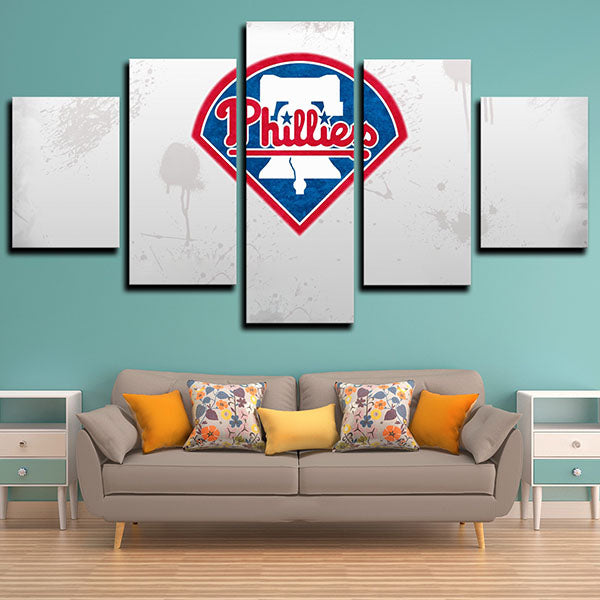Philadelphia Phillies Creative Idea Emblem Canvas Wall Art