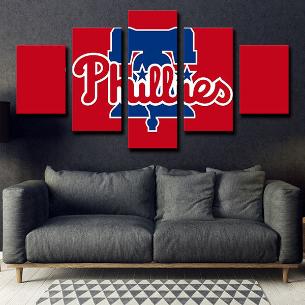 Philadelphia Phillies Red Symbol Canvas Wall Art