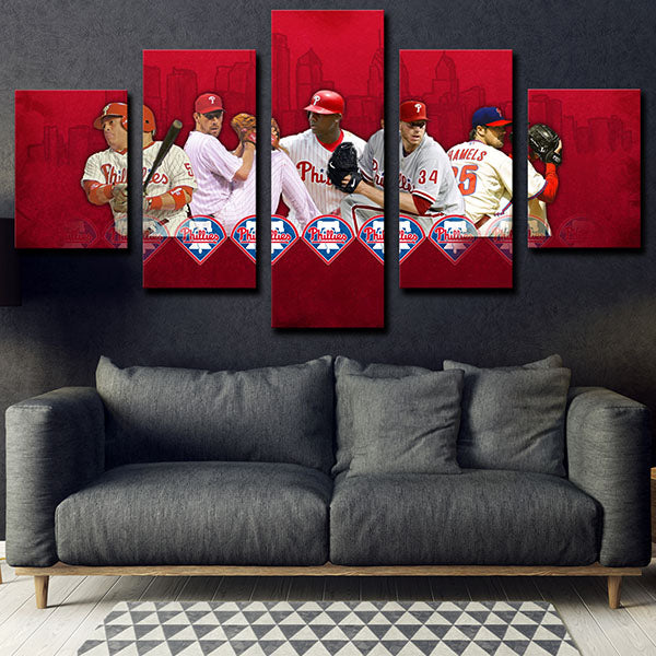 Philadelphia Phillies Team Emblem Canvas Wall Art