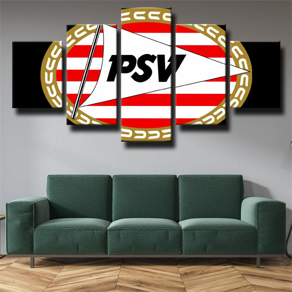 Vereniging Black Background Emblem Canvas Wall Art